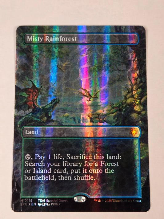 Misty Rainforest (Borderless) (Dragonscale Foil) - Special Guests (SPG) - Tarkir